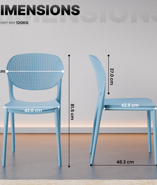 beAAtho Flora Stackable Multipurpose Chair | Modern Accent Chair for Home, Dining, Kitchen, Cafe & Restaurants | Durable Polypropylene | 3-Year Warranty