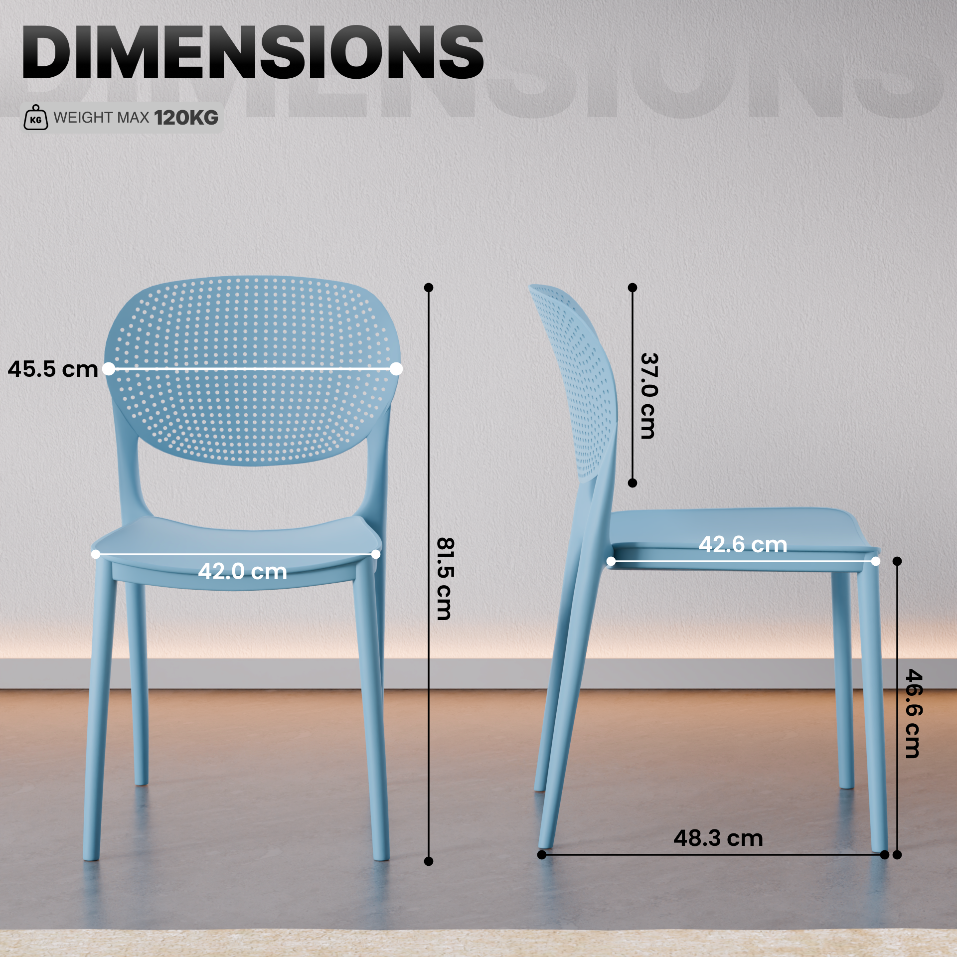 beAAtho Flora Stackable Multipurpose Chair | Modern Accent Chair for Home, Dining, Kitchen, Cafe & Restaurants | Durable Polypropylene | 3-Year Warranty