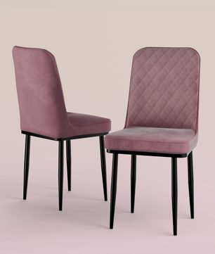FurniVo IKON Premium Dining Chair with Cushioned Seat & Metal Legs | Premium Accent Chair for Living Room, Bedroom & Balcony | D.I.Y