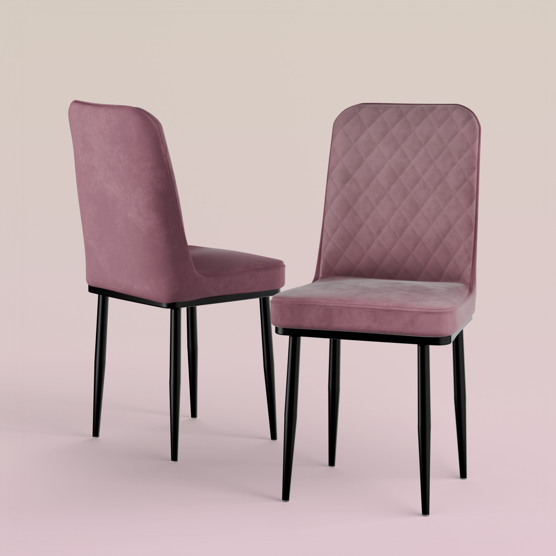 FurniVo IKON Premium Dining Chair with Cushioned Seat & Metal Legs | Premium Accent Chair for Living Room, Bedroom & Balcony | D.I.Y