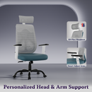 Dusk Ergonomic High Back Mesh Office Chair | Adjustable Lumbar Support, Adjustable Armrests,| Home Office Desk Chair, 3 Years Warranty