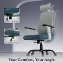 Dusk Ergonomic High Back Mesh Office Chair | Adjustable Lumbar Support, Adjustable Armrests,| Home Office Desk Chair, 3 Years Warranty
