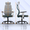 Dusk Ergonomic High Back Mesh Office Chair | Adjustable Lumbar Support, Adjustable Armrests,| Home Office Desk Chair, 3 Years Warranty