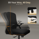 FurniVo Spark Ergonomic High Back Office Chair with 3D Adjustable Armrest, Adjustable Headrest, Lumbar Support, Revolving Mesh Chair - Home & Office