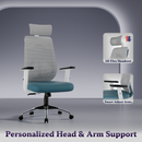 Dusk Ergonomic High Back Mesh Office Chair | Adjustable Lumbar Support, Adjustable Armrests,| Home Office Desk Chair, 3 Years Warranty