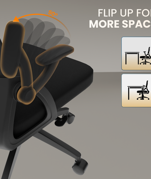 FurniVo Spark Ergonomic High Back Office Chair with 3D Adjustable Armrest, Adjustable Lumbar Support, Revolving Mesh Chair - Home & Office
