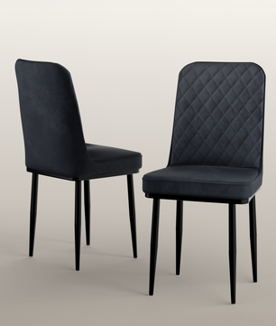 FurniVo IKON Premium Dining Chair with Cushioned Seat & Metal Legs | Premium Accent Chair for Living Room, Bedroom & Balcony | D.I.Y