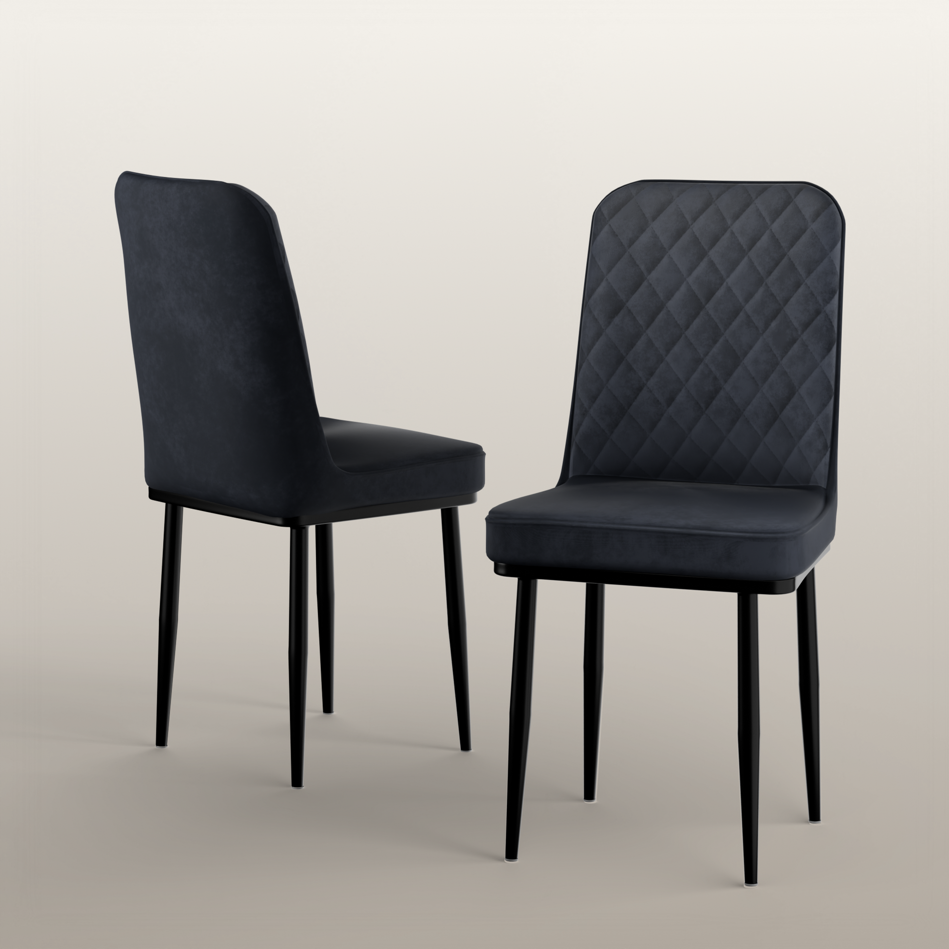 FurniVo IKON Premium Dining Chair with Cushioned Seat & Metal Legs | Premium Accent Chair for Living Room, Bedroom & Balcony | D.I.Y