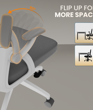 FurniVo Spark Ergonomic High Back Office Chair with 3D Adjustable Armrest, Adjustable Lumbar Support, Revolving Mesh Chair - Home & Office