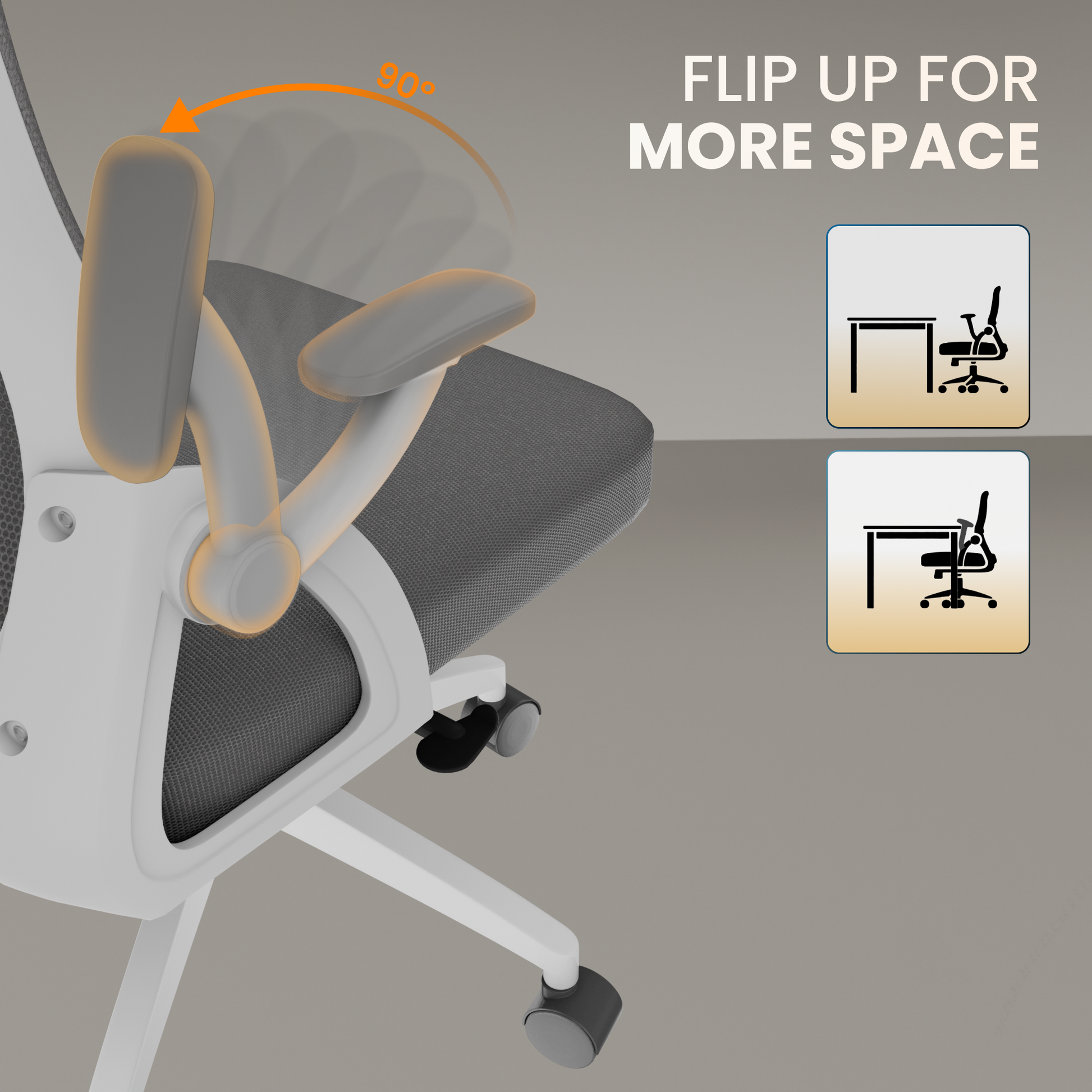 FurniVo Spark Ergonomic High Back Office Chair with 3D Adjustable Armrest, Adjustable Lumbar Support, Revolving Mesh Chair - Home & Office