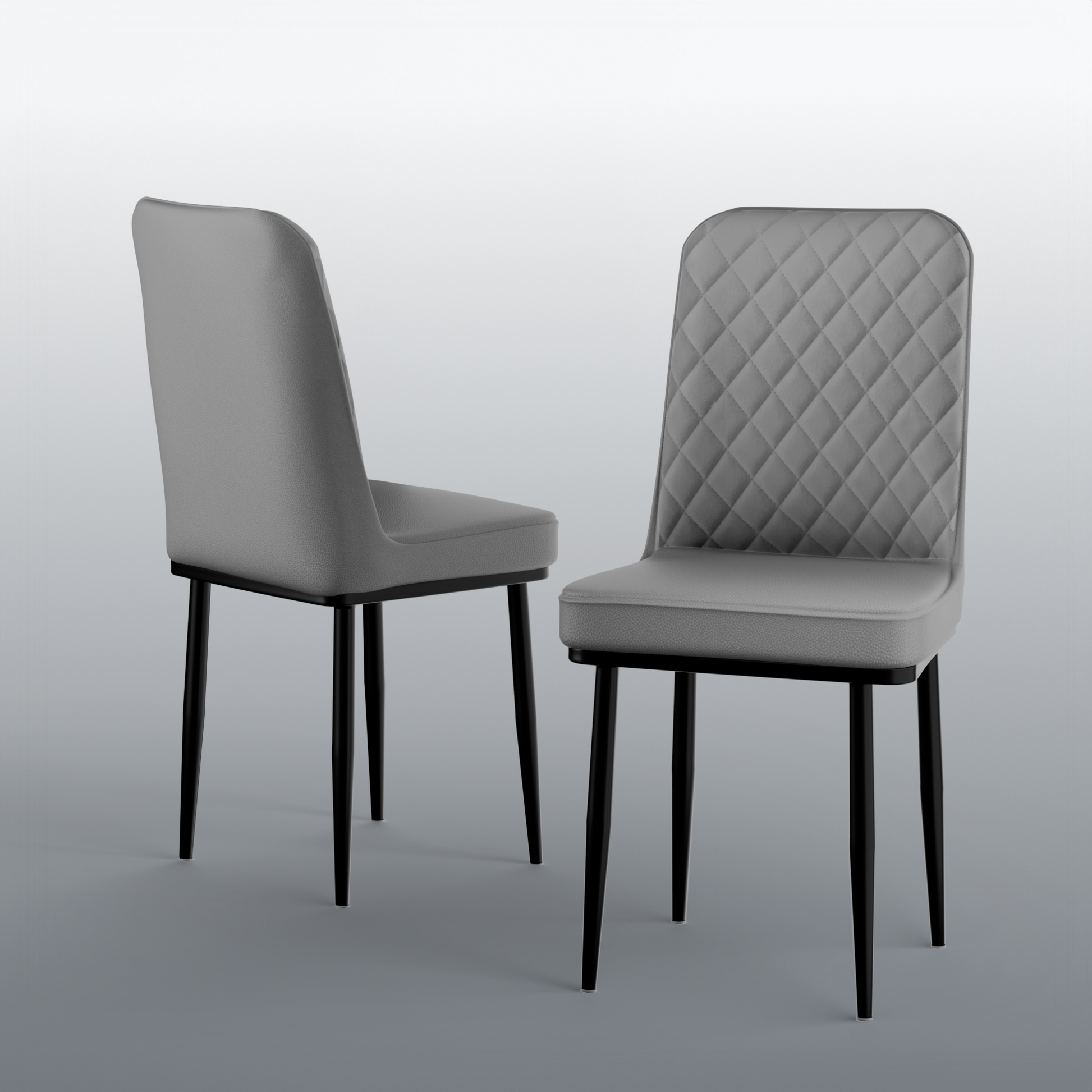 FurniVo IKON Premium Dining Chair with Cushioned Seat & Metal Legs | Premium Accent Chair for Living Room, Bedroom & Balcony | D.I.Y