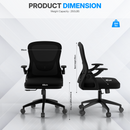 FurniVo Spark Ergonomic High Back Office Chair with 3D Adjustable Armrest, Adjustable Headrest, Lumbar Support, Revolving Mesh Chair - Home & Office