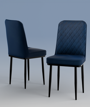 FurniVo IKON Premium Dining Chair with Cushioned Seat & Metal Legs | Premium Accent Chair for Living Room, Bedroom & Balcony | D.I.Y