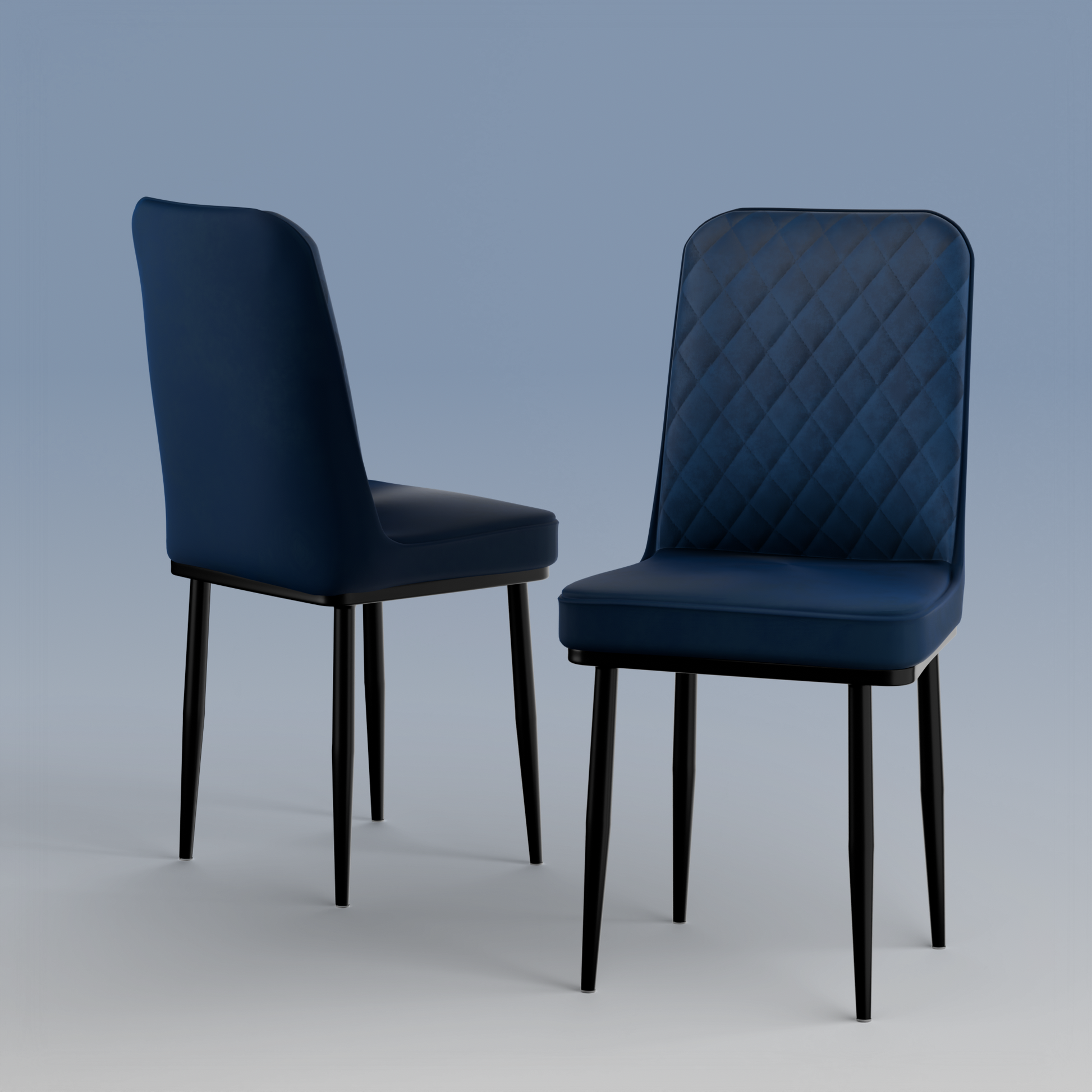 FurniVo IKON Premium Dining Chair with Cushioned Seat & Metal Legs | Premium Accent Chair for Living Room, Bedroom & Balcony | D.I.Y