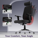 Dusk Ergonomic High Back Mesh Office Chair | Adjustable Lumbar Support, Adjustable Armrests,| Home Office Desk Chair, 3 Years Warranty