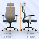 Dusk Ergonomic High Back Mesh Office Chair | Adjustable Lumbar Support, Adjustable Armrests,| Home Office Desk Chair, 3 Years Warranty