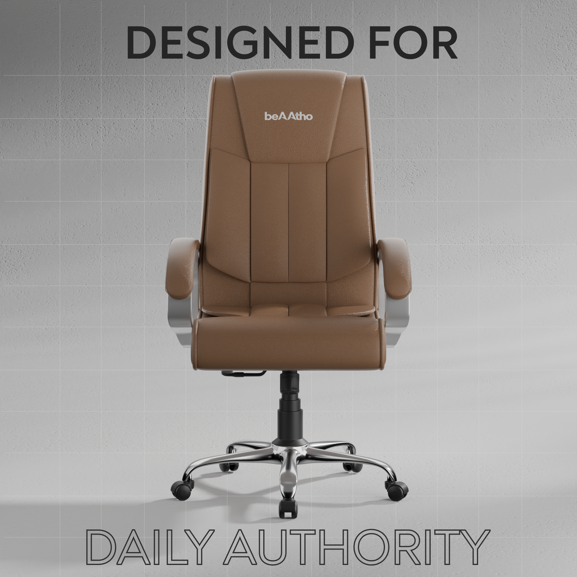Berlin Orthopedic Boss Chair -3-Year Warranty | Breathable Executive Office Chair | Ergonomic High- Back Chair-Cushioned Seat & Armrests | Metal Base.