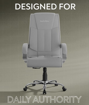 Berlin Orthopedic Boss Chair -3-Year Warranty | Breathable Executive Office Chair | Ergonomic High- Back Chair-Cushioned Seat & Armrests | Metal Base.