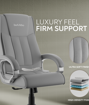 Berlin Orthopedic Boss Chair -3-Year Warranty | Breathable Executive Office Chair | Ergonomic High- Back Chair-Cushioned Seat & Armrests | Metal Base.