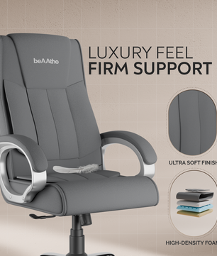 Berlin Orthopedic Boss Chair -3-Year Warranty | Breathable Executive Office Chair | Ergonomic High- Back Chair-Cushioned Seat & Armrests | Metal Base.