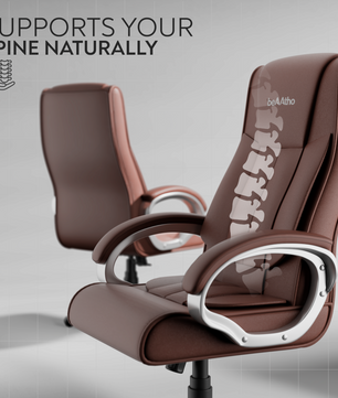 Berlin Orthopedic Boss Chair -3-Year Warranty | Breathable Executive Office Chair | Ergonomic High- Back Chair-Cushioned Seat & Armrests | Metal Base.