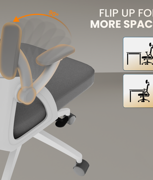 FurniVo Spark Ergonomic High Back Office Chair with 3D Adjustable Armrest, Adjustable Lumbar Support, Revolving Mesh Chair - Home & Office