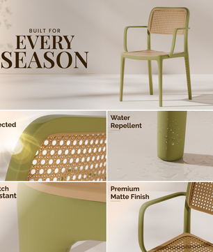 beAAtho Bloom Designer Chair for Dining, Living Room, Bedroom, Cafeteria, Cafe, Restaurant & Hotel | Modern Accent Chair | Ergonomic Comfort | Indoor & Outdoor Use | 3-Year Warranty |
