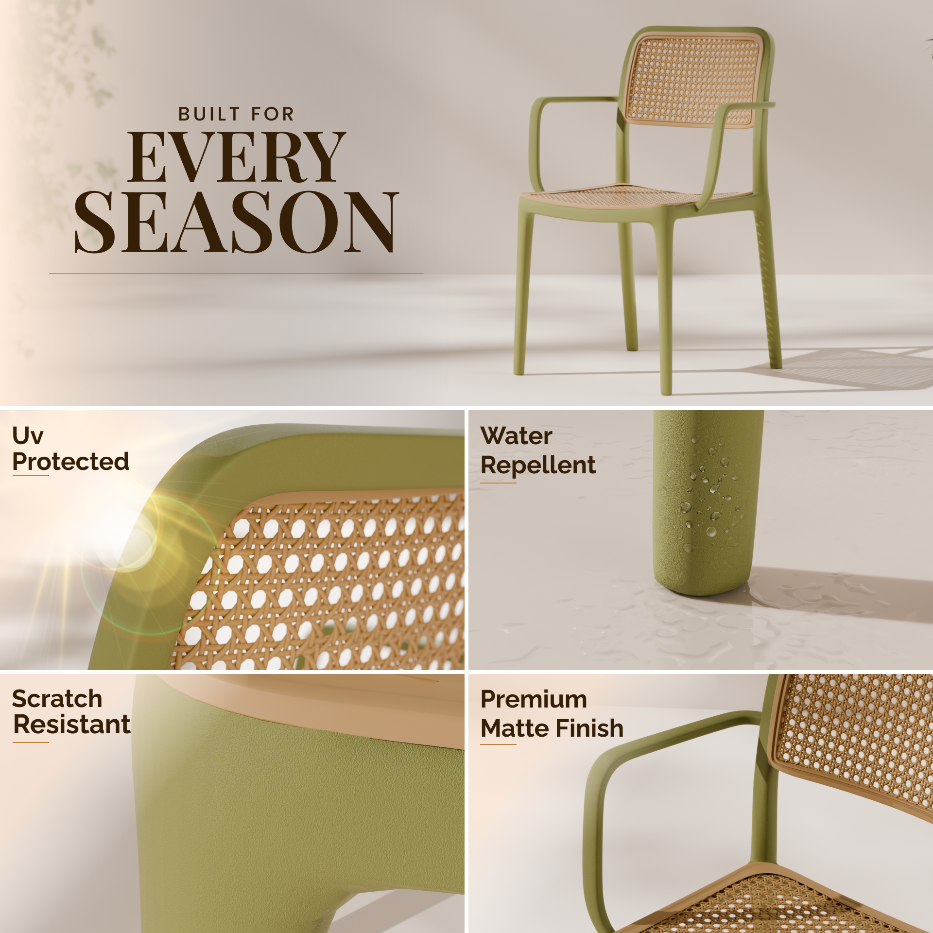 beAAtho Bloom Designer Chair for Dining, Living Room, Bedroom, Cafeteria, Cafe, Restaurant & Hotel | Modern Accent Chair | Ergonomic Comfort | Indoor & Outdoor Use | 3-Year Warranty |