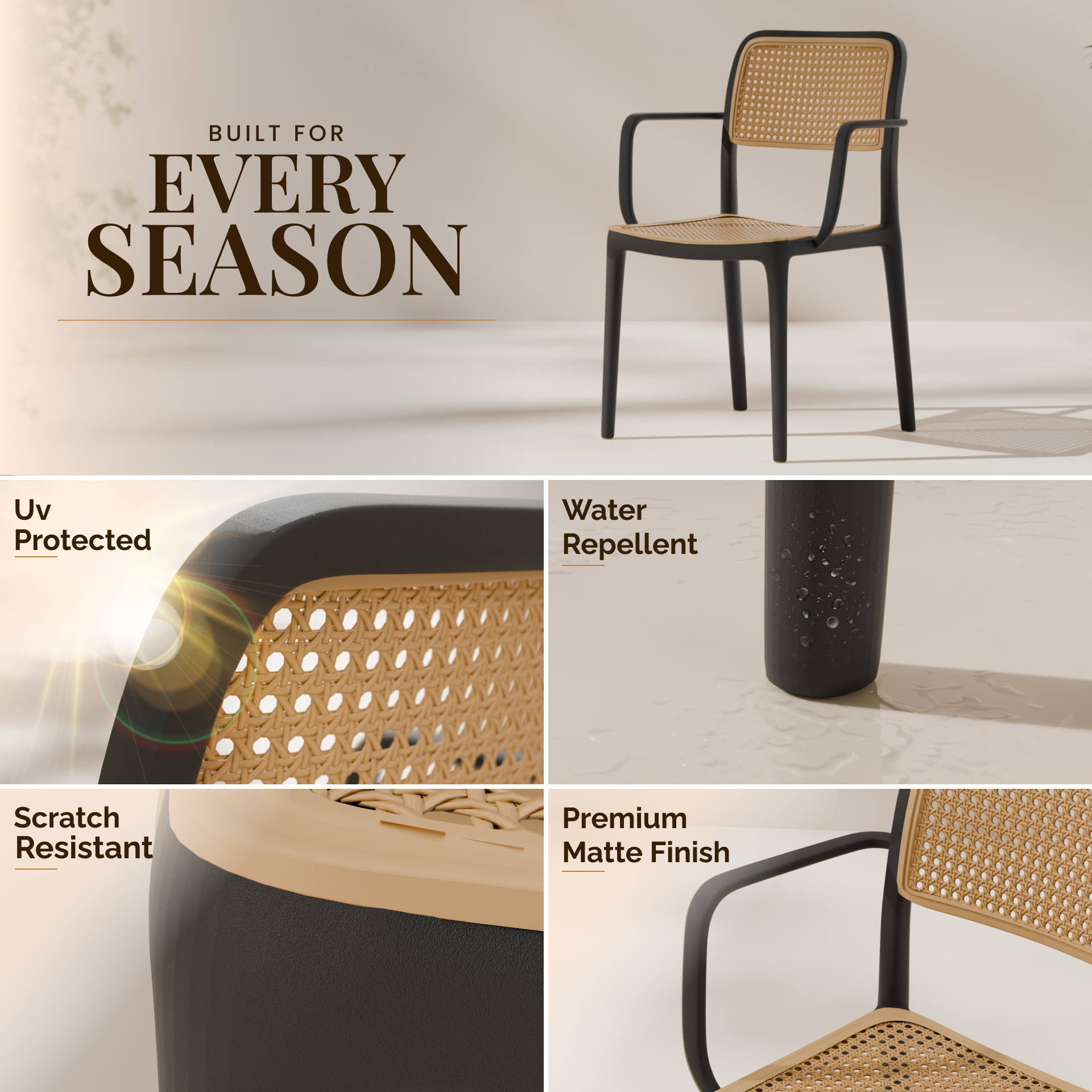 beAAtho Bloom Designer Chair for Dining, Living Room, Bedroom, Cafeteria, Cafe, Restaurant & Hotel | Modern Accent Chair | Ergonomic Comfort | Indoor & Outdoor Use | 3-Year Warranty |