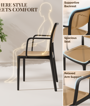 beAAtho Bloom Designer Chair for Dining, Living Room, Bedroom, Cafeteria, Cafe, Restaurant & Hotel | Modern Accent Chair | Ergonomic Comfort | Indoor & Outdoor Use | 3-Year Warranty |