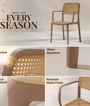 beAAtho Bloom Designer Chair for Dining, Living Room, Bedroom, Cafeteria, Cafe, Restaurant & Hotel | Modern Accent Chair | Ergonomic Comfort | Indoor & Outdoor Use | 3-Year Warranty |