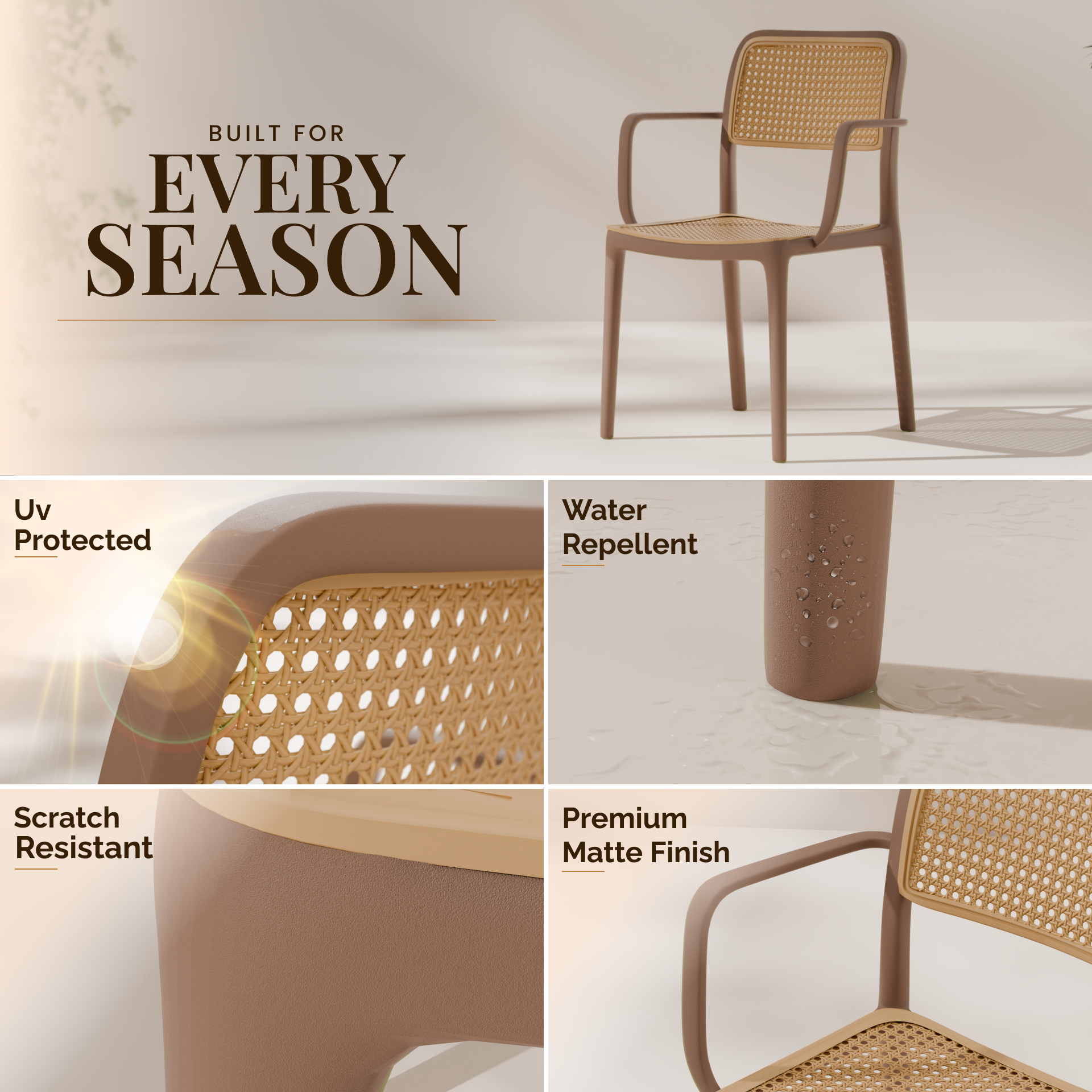 beAAtho Bloom Designer Chair for Dining, Living Room, Bedroom, Cafeteria, Cafe, Restaurant & Hotel | Modern Accent Chair | Ergonomic Comfort | Indoor & Outdoor Use | 3-Year Warranty |