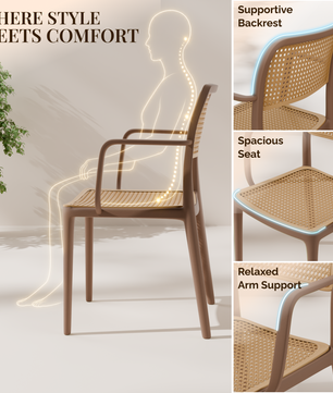 beAAtho Bloom Designer Chair for Dining, Living Room, Bedroom, Cafeteria, Cafe, Restaurant & Hotel | Modern Accent Chair | Ergonomic Comfort | Indoor & Outdoor Use | 3-Year Warranty |