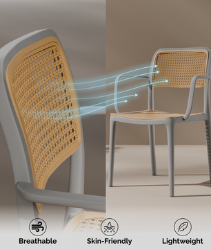 beAAtho Bloom Designer Chair for Dining, Living Room, Bedroom, Cafeteria, Cafe, Restaurant & Hotel | Modern Accent Chair | Ergonomic Comfort | Indoor & Outdoor Use | 3-Year Warranty |