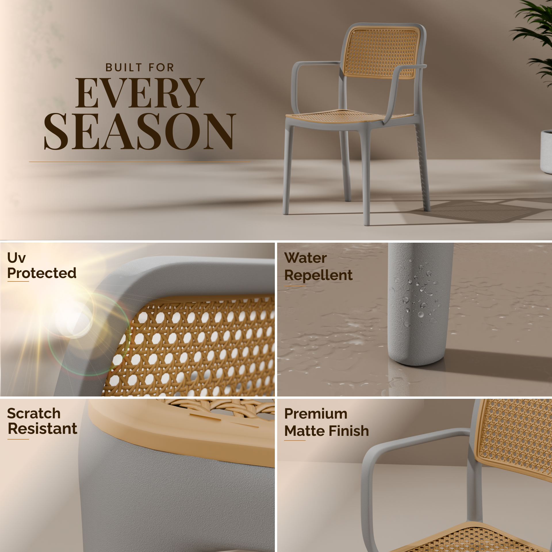beAAtho Bloom Designer Chair for Dining, Living Room, Bedroom, Cafeteria, Cafe, Restaurant & Hotel | Modern Accent Chair | Ergonomic Comfort | Indoor & Outdoor Use | 3-Year Warranty |