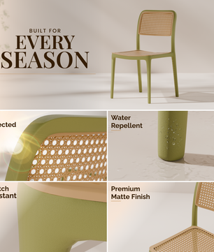 beAAtho Bloom Designer Chair for Dining, Living Room, Bedroom, Cafeteria, Cafe, Restaurant & Hotel | Modern Accent Chair | Ergonomic Comfort | Indoor & Outdoor Use | 3-Year Warranty |