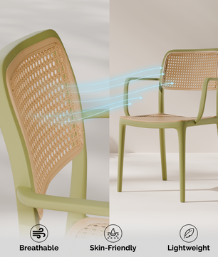 beAAtho Bloom Designer Chair for Dining, Living Room, Bedroom, Cafeteria, Cafe, Restaurant & Hotel | Modern Accent Chair | Ergonomic Comfort | Indoor & Outdoor Use | 3-Year Warranty |
