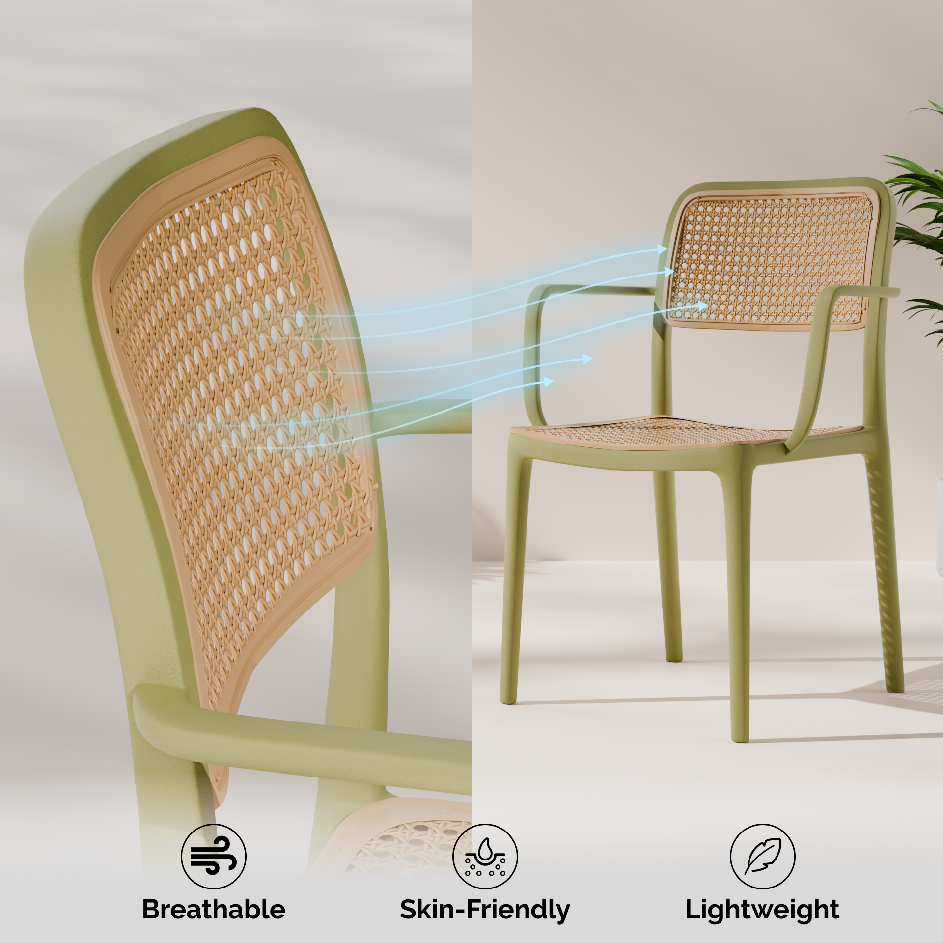 beAAtho Bloom Designer Chair for Dining, Living Room, Bedroom, Cafeteria, Cafe, Restaurant & Hotel | Modern Accent Chair | Ergonomic Comfort | Indoor & Outdoor Use | 3-Year Warranty |