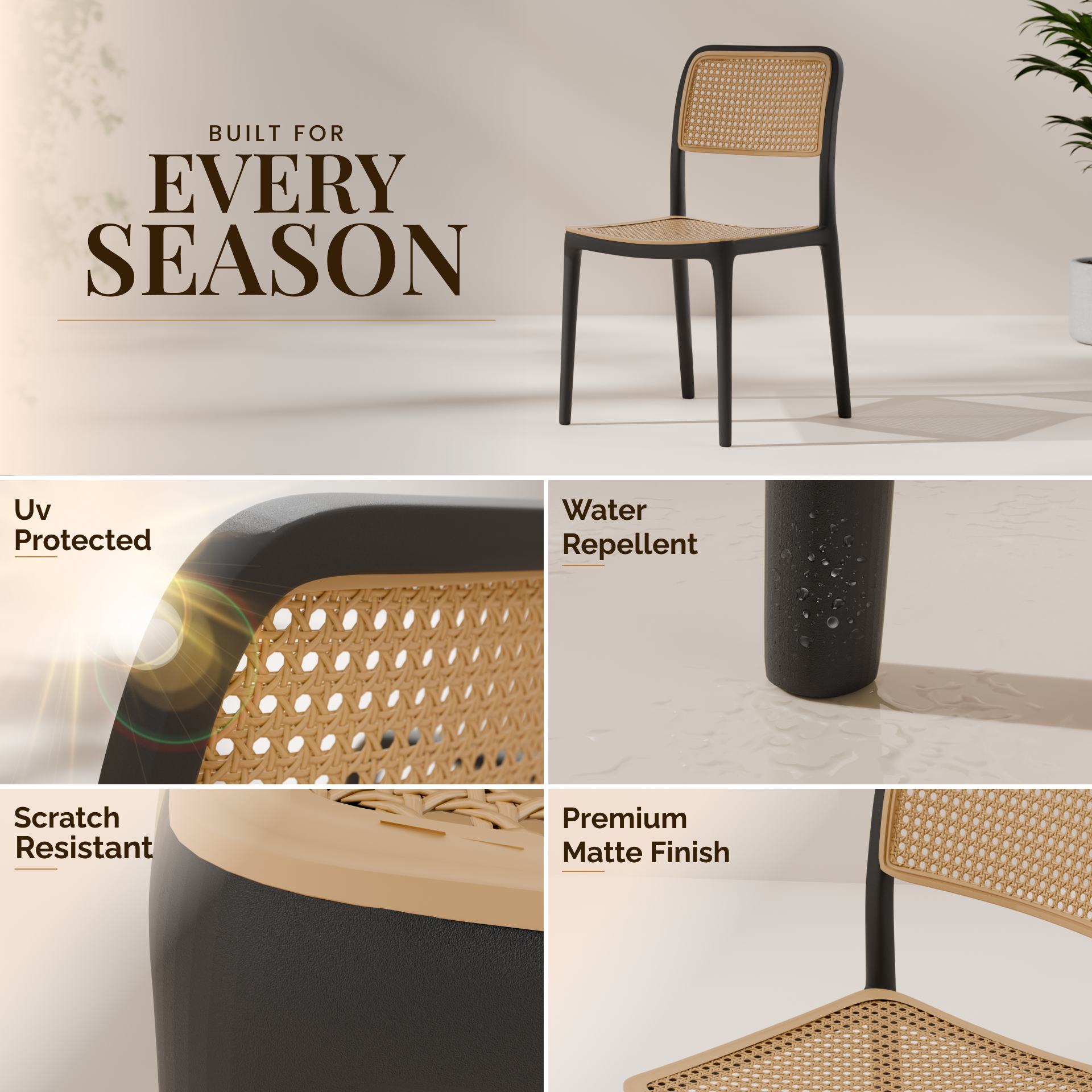 beAAtho Bloom Designer Chair for Dining, Living Room, Bedroom, Cafeteria, Cafe, Restaurant & Hotel | Modern Accent Chair | Ergonomic Comfort | Indoor & Outdoor Use | 3-Year Warranty |