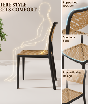 beAAtho Bloom Designer Chair for Dining, Living Room, Bedroom, Cafeteria, Cafe, Restaurant & Hotel | Modern Accent Chair | Ergonomic Comfort | Indoor & Outdoor Use | 3-Year Warranty |