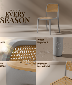 beAAtho Bloom Designer Chair for Dining, Living Room, Bedroom, Cafeteria, Cafe, Restaurant & Hotel | Modern Accent Chair | Ergonomic Comfort | Indoor & Outdoor Use | 3-Year Warranty |