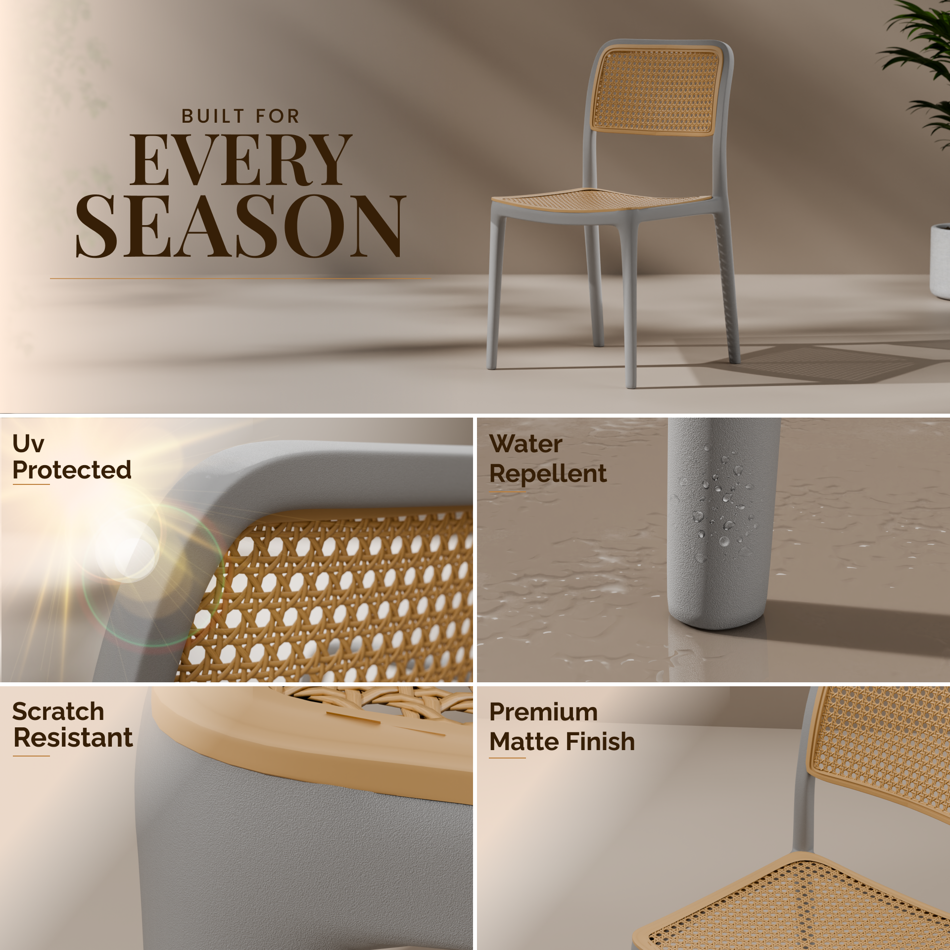 beAAtho Bloom Designer Chair for Dining, Living Room, Bedroom, Cafeteria, Cafe, Restaurant & Hotel | Modern Accent Chair | Ergonomic Comfort | Indoor & Outdoor Use | 3-Year Warranty |