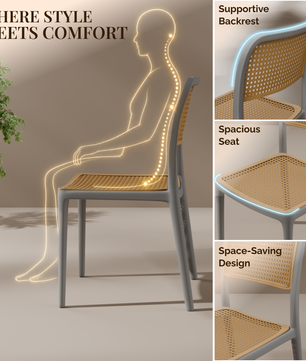 beAAtho Bloom Designer Chair for Dining, Living Room, Bedroom, Cafeteria, Cafe, Restaurant & Hotel | Modern Accent Chair | Ergonomic Comfort | Indoor & Outdoor Use | 3-Year Warranty |