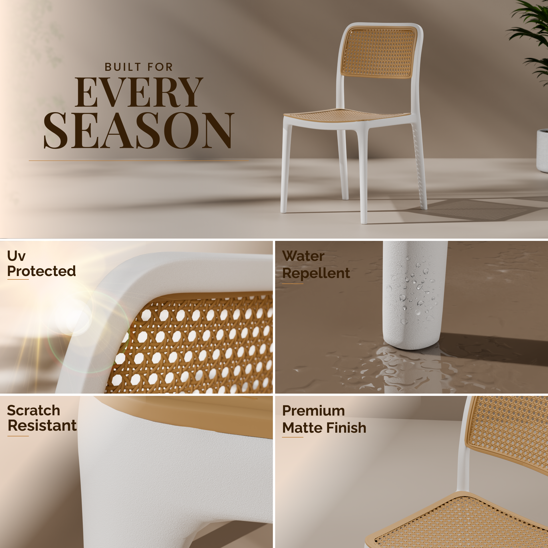 beAAtho Bloom Designer Chair for Dining, Living Room, Bedroom, Cafeteria, Cafe, Restaurant & Hotel | Modern Accent Chair | Ergonomic Comfort | Indoor & Outdoor Use | 3-Year Warranty |