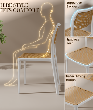 beAAtho Bloom Designer Chair for Dining, Living Room, Bedroom, Cafeteria, Cafe, Restaurant & Hotel | Modern Accent Chair | Ergonomic Comfort | Indoor & Outdoor Use | 3-Year Warranty |