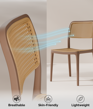 beAAtho Bloom Designer Chair for Dining, Living Room, Bedroom, Cafeteria, Cafe, Restaurant & Hotel | Modern Accent Chair | Ergonomic Comfort | Indoor & Outdoor Use | 3-Year Warranty |