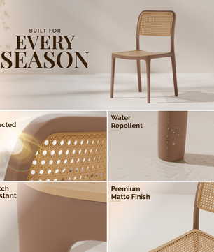 beAAtho Bloom Designer Chair for Dining, Living Room, Bedroom, Cafeteria, Cafe, Restaurant & Hotel | Modern Accent Chair | Ergonomic Comfort | Indoor & Outdoor Use | 3-Year Warranty |