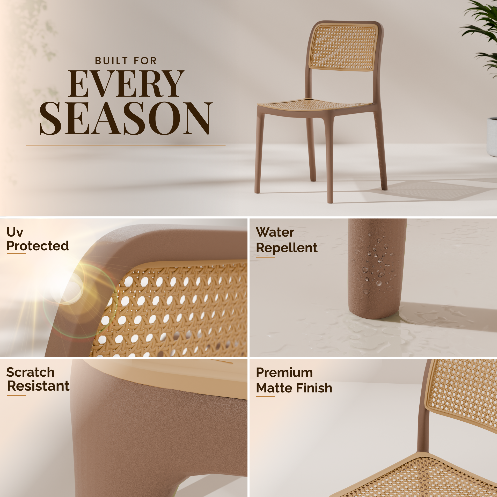 beAAtho Bloom Designer Chair for Dining, Living Room, Bedroom, Cafeteria, Cafe, Restaurant & Hotel | Modern Accent Chair | Ergonomic Comfort | Indoor & Outdoor Use | 3-Year Warranty |