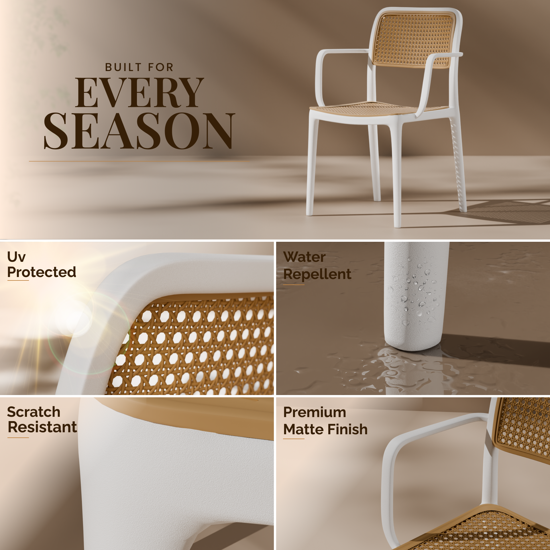 beAAtho Bloom Designer Chair for Dining, Living Room, Bedroom, Cafeteria, Cafe, Restaurant & Hotel | Modern Accent Chair | Ergonomic Comfort | Indoor & Outdoor Use | 3-Year Warranty |