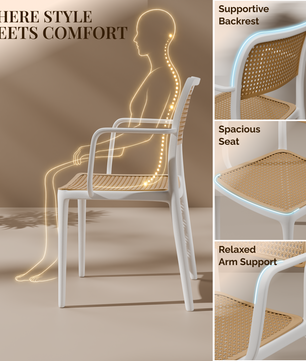beAAtho Bloom Designer Chair for Dining, Living Room, Bedroom, Cafeteria, Cafe, Restaurant & Hotel | Modern Accent Chair | Ergonomic Comfort | Indoor & Outdoor Use | 3-Year Warranty |